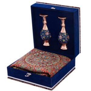 پک هدیه ترمه و گلدان مس و پرداز