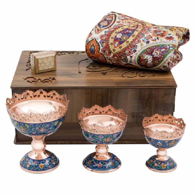 پک نفیس ترمه ابریشم و مس و پرداز