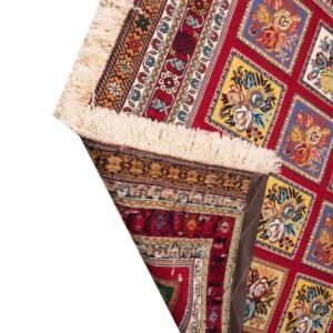 گلیم فرش نقش گل و گلدان