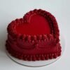 کیک قلبی رنگ قرمز
