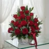 سبد گل رز قرمز