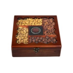 باکس چوبی لوکس آجیل و زعفران
