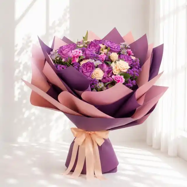 دسته گل بنفش