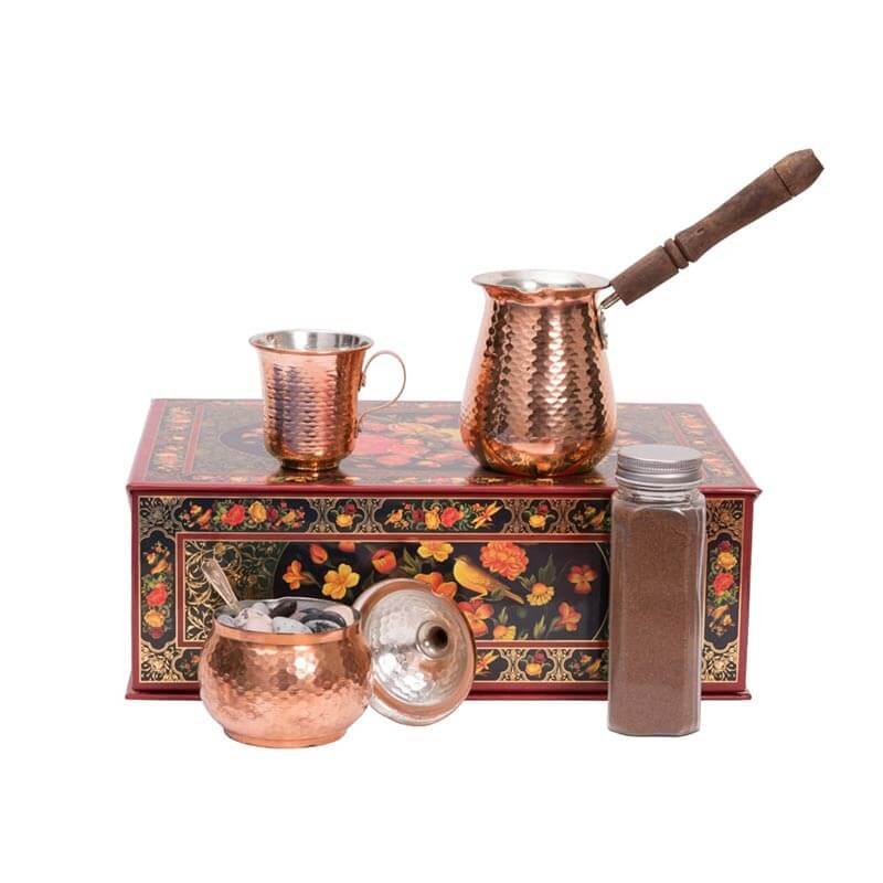 ست هدیه قهوه جوش مسی