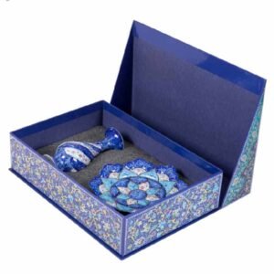 ظروف میناکاری گلدان و بشقاب پک کادوئی