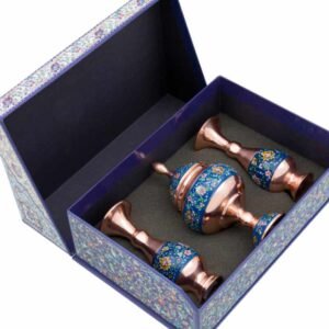 پک هدیه شکلات خوری و گلدان مس و پرداز